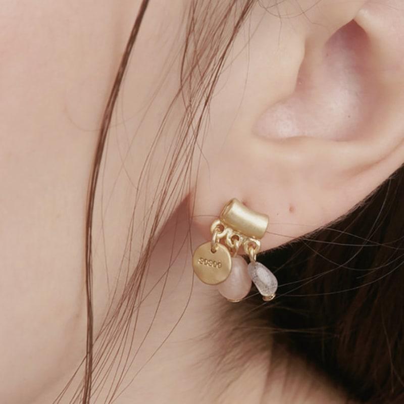 SOSOO Natural Gemstone Drop Earrings