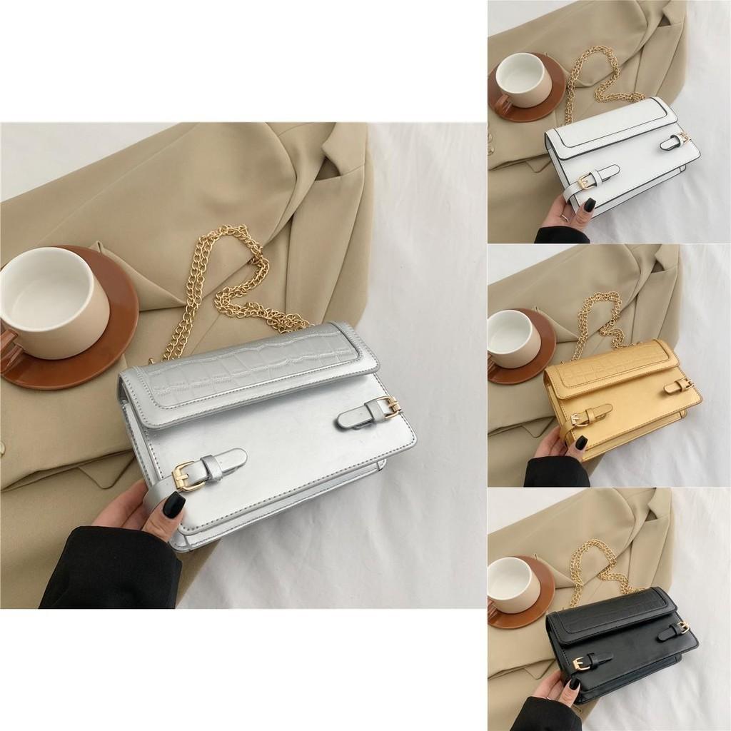 Stylish Medium-sized Pu Leather Square Bag Elegant Daily Commuter Shoulder Bag