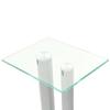 Support haut-parleur - vidaXL - 2pc - Verre trempé - Aluminium - Argenté