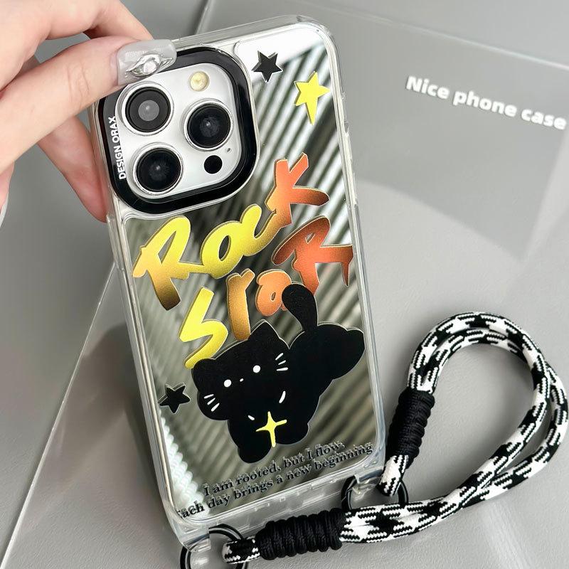 

Zhitai Apple 16Pro Phone Case for iPhone 15/14 Pro Max with Lanyard and Mirror Shell, Fits iPhone 13 & 12. iPhone 15 Pro