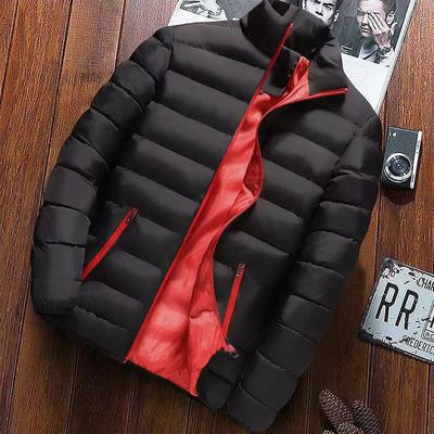 Padded-on Men's Korean Version Solid Color Short Stand-up Collar Padded Clothes Trendy Large Size Men's Padded Jacket