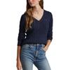 Polo Ralph Lauren Ss25 Solid Regular Sleeve Long Sleeve V-Neck Fitted Knit Sweater Women sweater WMPOSWENC021331-400