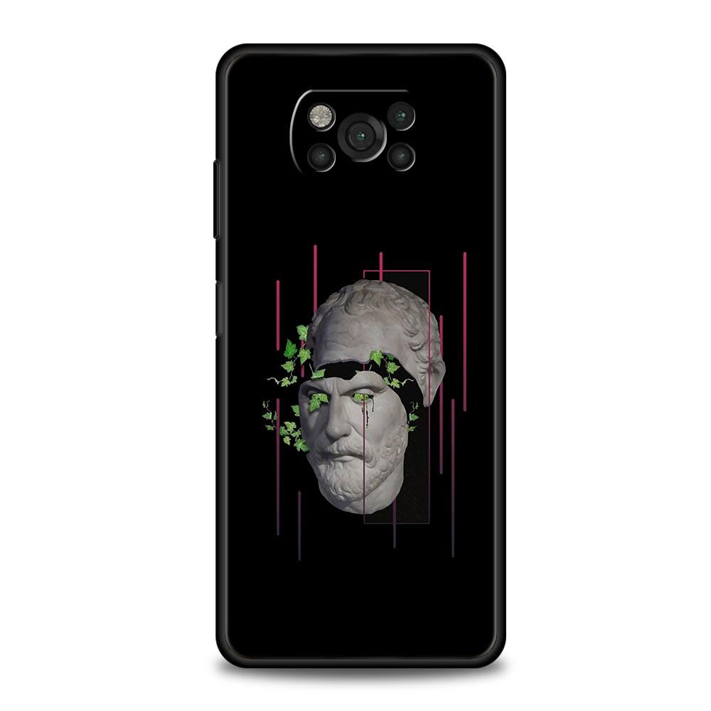 

Мона Лиза Давид статуя абстрактный арт телефон чехол для Xiaomi Poco X6 X5 Pro X4 X3 NFC F5 Pro F4 F3 GT M5 M4 Pro 5G M3 C51 чехол Poco M4 Pro