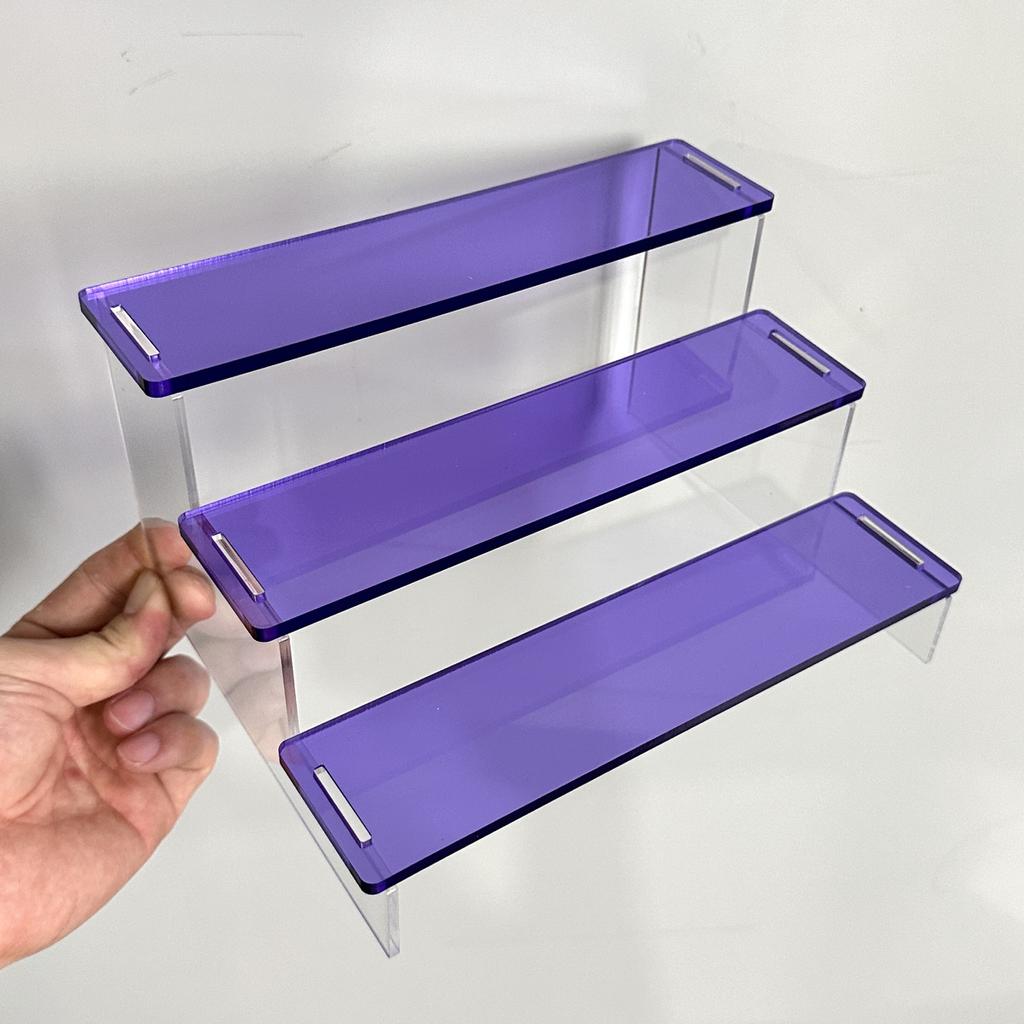 3 Layer Acrylic Color Display Shelf Toy Manual Blind Box Storage Shelf Lipstick Cosmetics Perfume Creative Shelf Storage Box Cupcake Organizer Rack