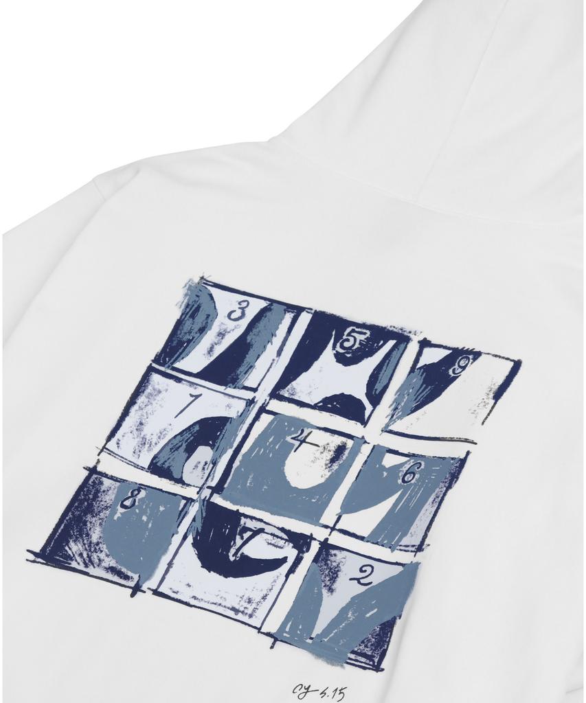 Logo Puzzle Hoodie - White