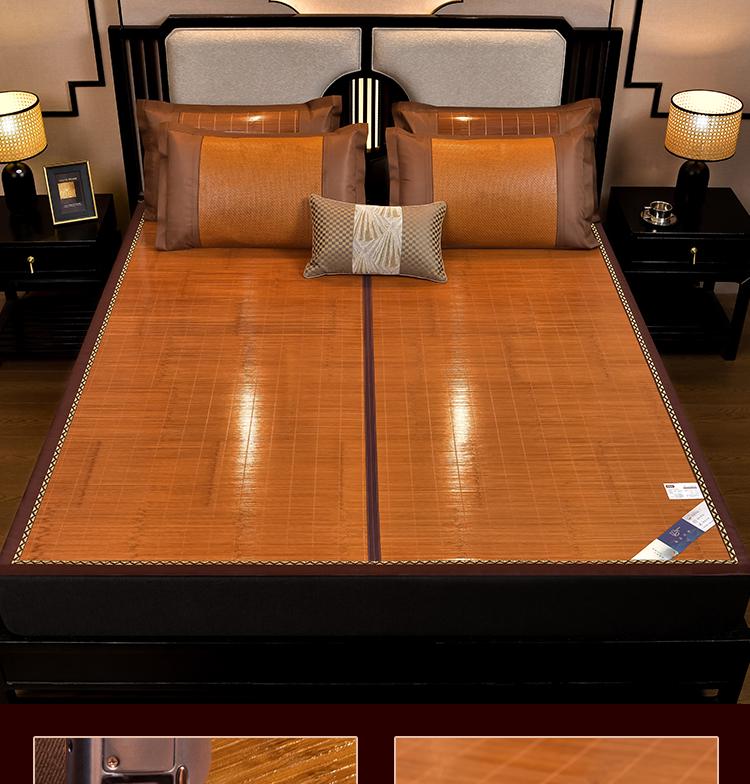 2026 New Style Ice Silk Bamboo Mat - Summer Foldable Dormitory Straw Mat for Single Bed