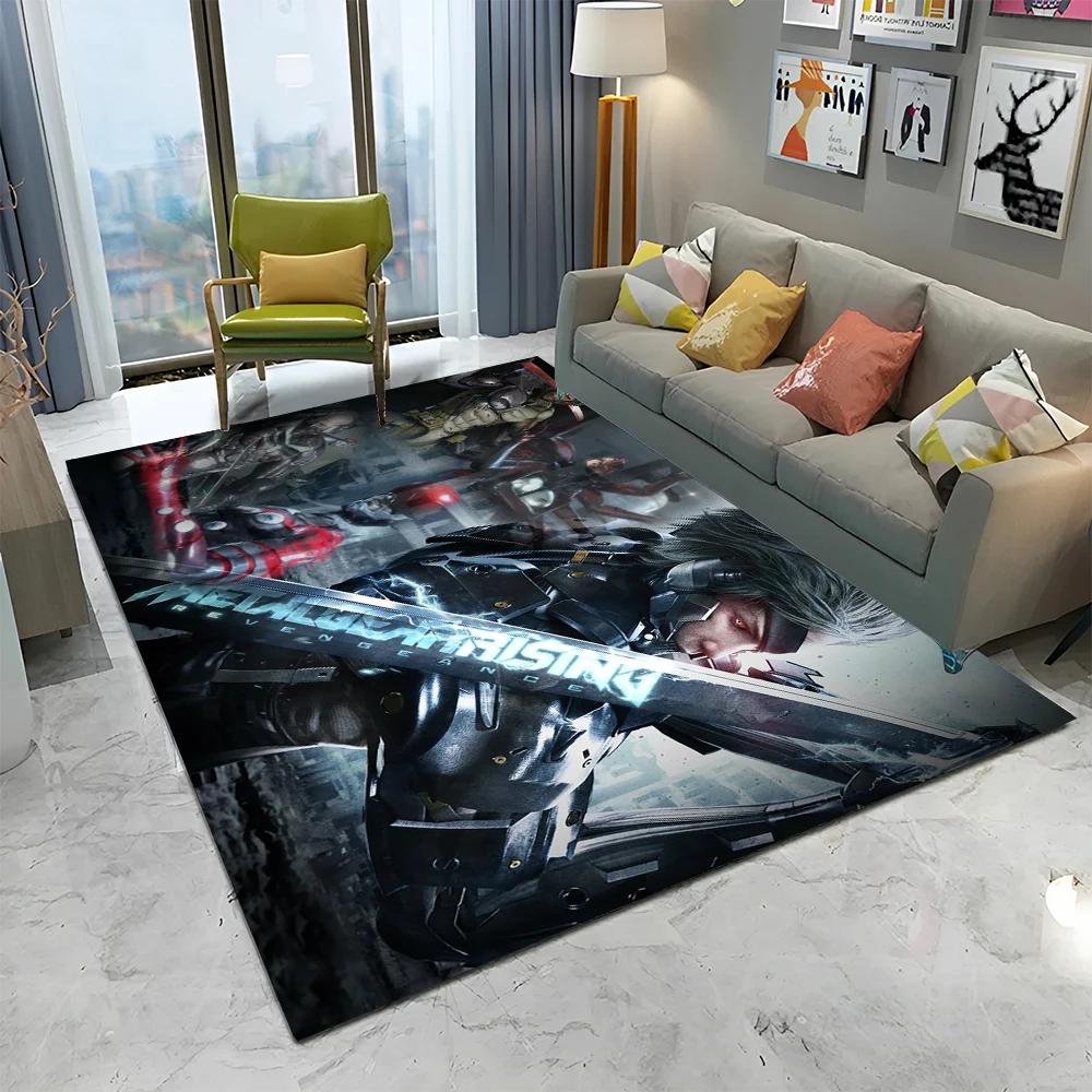 Metal Gear Solid Game Gamer Cartoon Carpet Rug For Home Living Room Bedroom Sofa Doormat Decor,Kids Area Rug Non-Slip Floor Mat