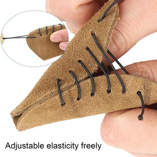 Rybářský chránič prstu z hovězí kůže pro muškaření, chránič ruky pro stahování šňůry, design pro jeden prst, rybářské příslušenství