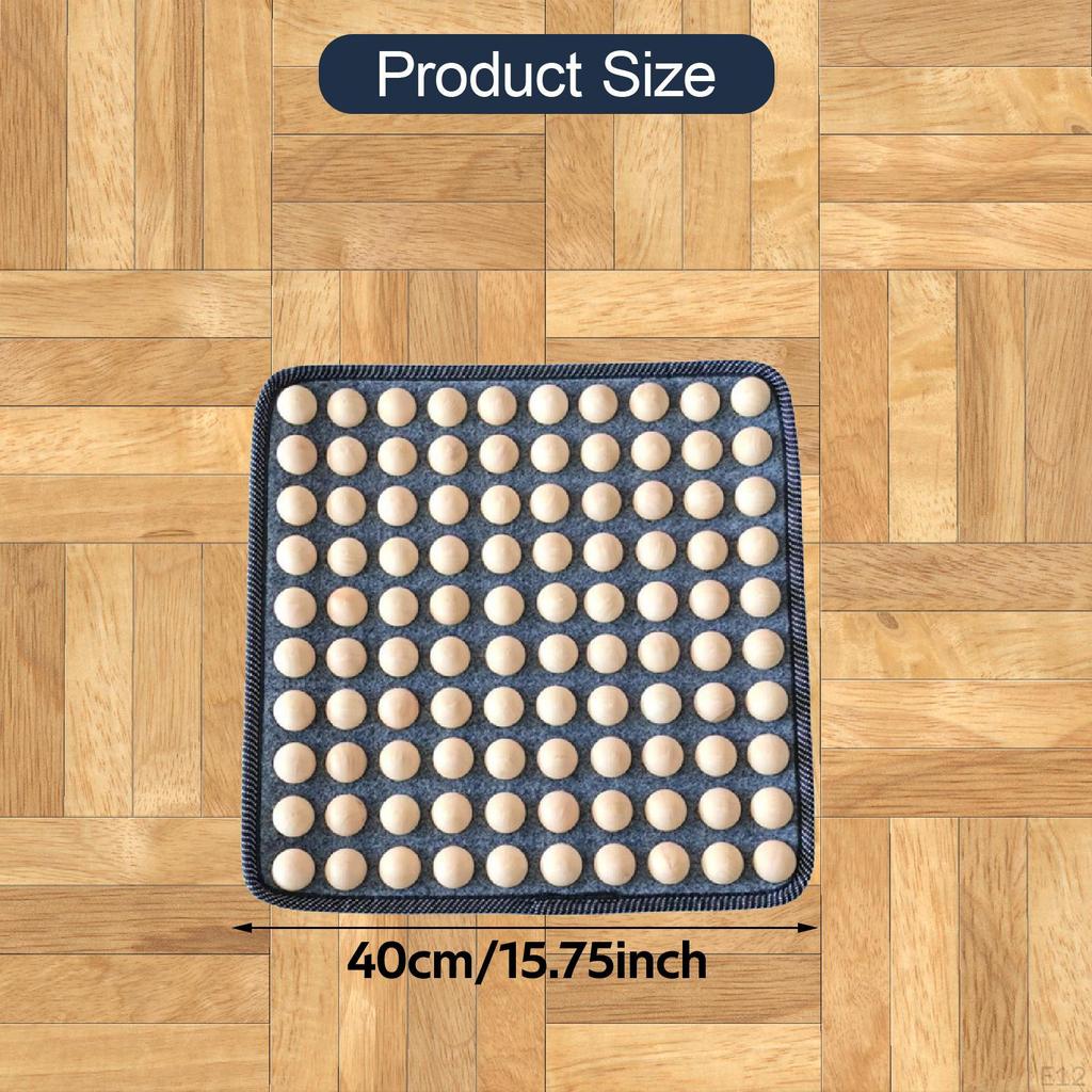 Foot Acupressure Mat Massage Board Non-Slip Wooden Base Portable Reflexology Tool Suitable for