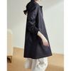 Khaki trench coat women's spring and autumn women's clothing wear versatile casual medium and long coat