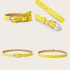 Simple Solid Color Oval Metal Buckle Decoration Women Casual Belt For Daily