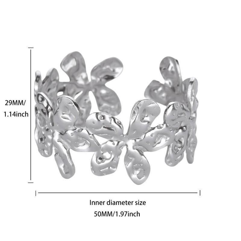 Folded titanium steel open bracelet niche temperament cold wind geometric bracelet personalized design feeling jewelry