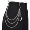 Moon Pendant Chain On The Jeans Pants Women Punk Keychains for Men woman Harajuku Rock and roll Accessories