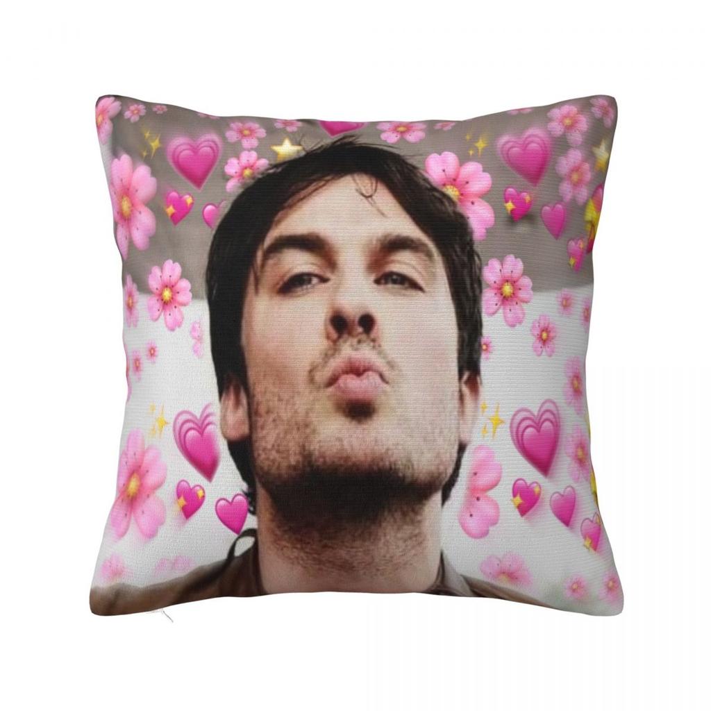 Warm Home Damon Salvatoredecoration Pillowcase Merch Pillow Cover Zipper Multiple Sizes