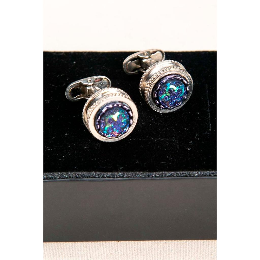 Shiny Blue Stone Cufflinks