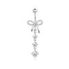 8-Piece Butterfly Stainless Steel Navel Piercing Set: Elegant High-End Body Jewelry