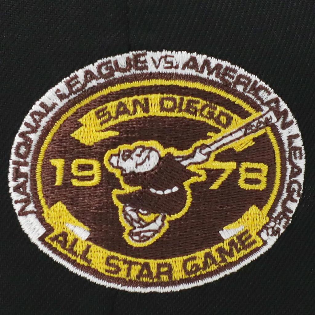 newera Cap 59FIFTY 14335308 NER34C5090 MLB San Diego Padres SD Black Black All Over UNDER VISOR ONSPOTZ Custom Made Hat Gokyu Fifty 5950 Straight Flat