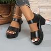 Watertop Platform Sandals New Summer High Heels Women's Shoes Thick Heel Fish Mouth Muffin Sandals Women