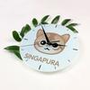 Singapura -Zegar Mdf Z Grafiką I Napisem Marki Art-Dog