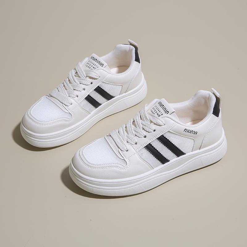 Mode CRLAYDK Klassische Damen-Sneaker Lässig Trendig Skateboard Walking Mesh Trainer Schuhe Damen Weiß Laufen Schnürschuhe Tennis
