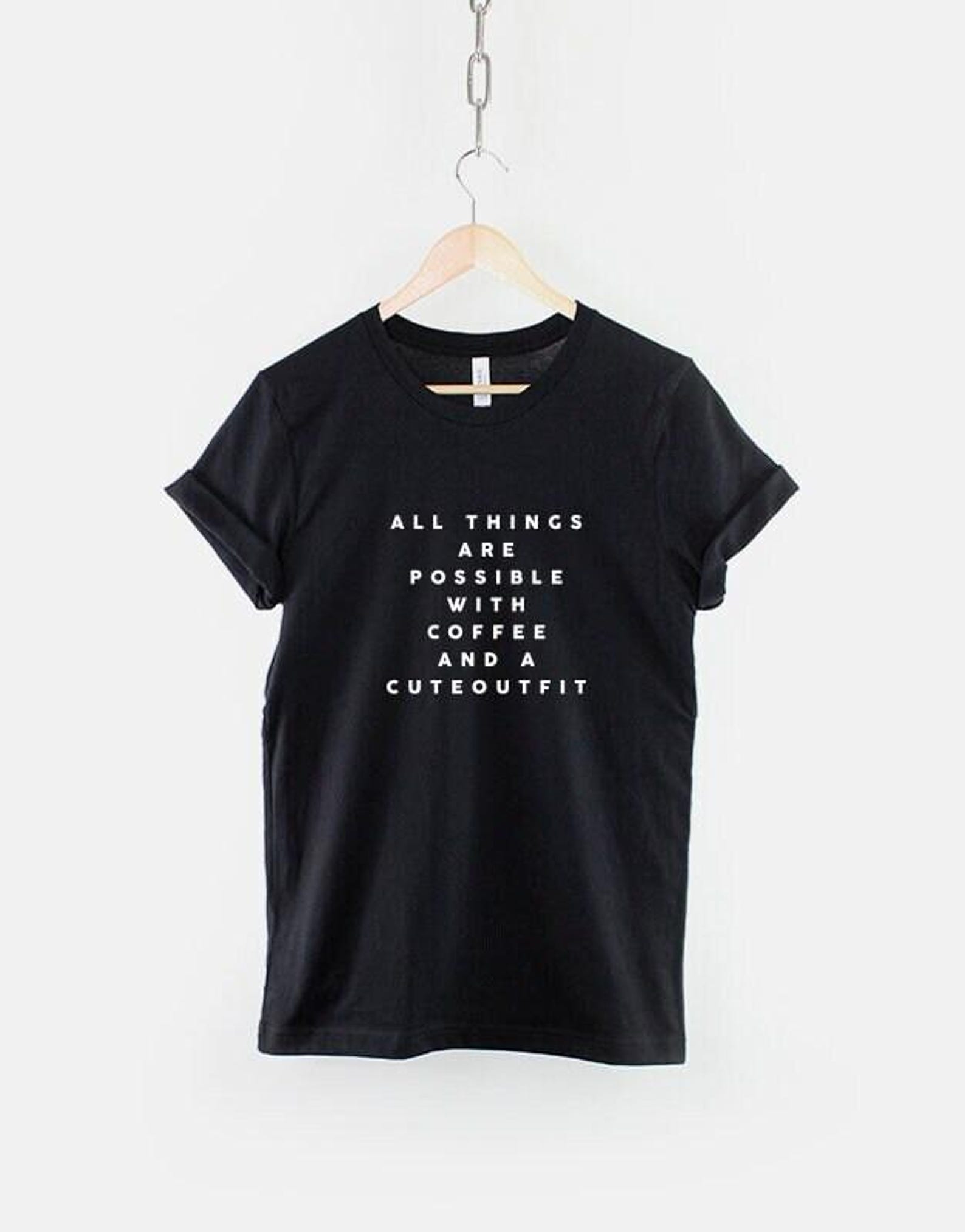 Coffee Lover T Shirt – Ring Spun Cotton, Soft Feel Slogan Tee M