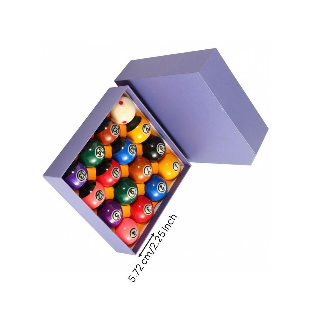 16 Pieces 16-Ball Pool Set Bright Colors Balls with Cue Ball Professional