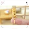 1/6 1/12  Doll House Simulation Miniature Mini Retro Patterned Door Lock Model Decor
