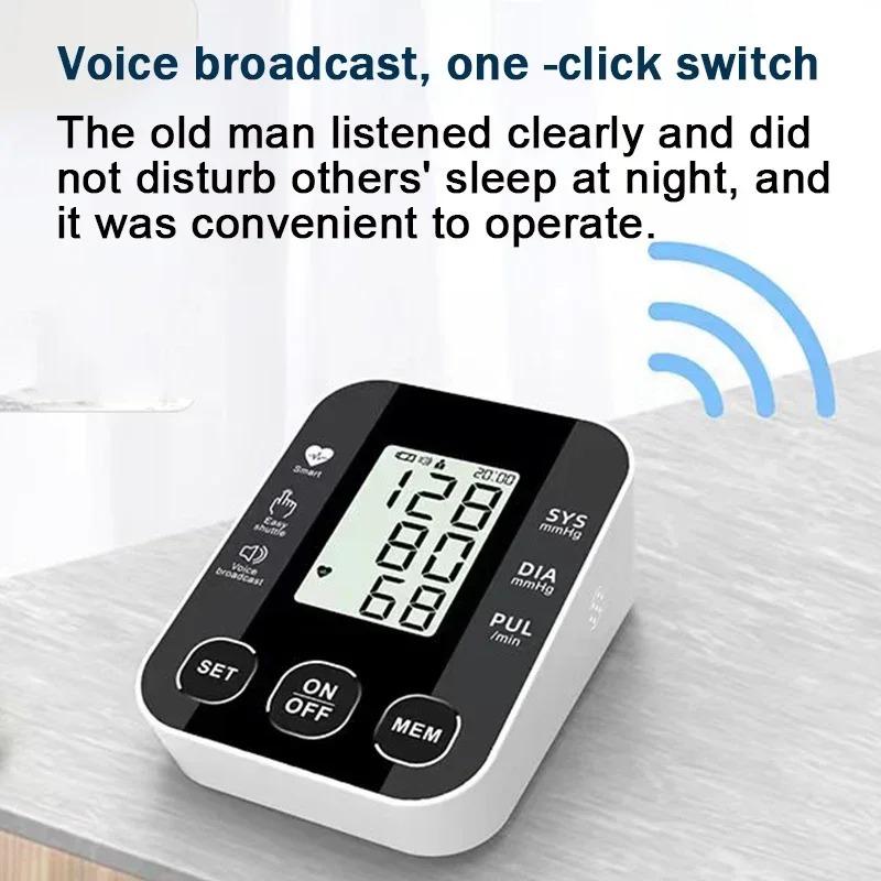 Arm Automatic Blood Pressure Monitor BP Sphygmomanometer Portable LCD Screen Digital Blood Pressure Monitor for Health Care