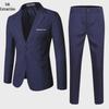 Men's Spring & Fall Casual Fashion Suits: Popular Two-Piece for Young Men, Groom & Best Man