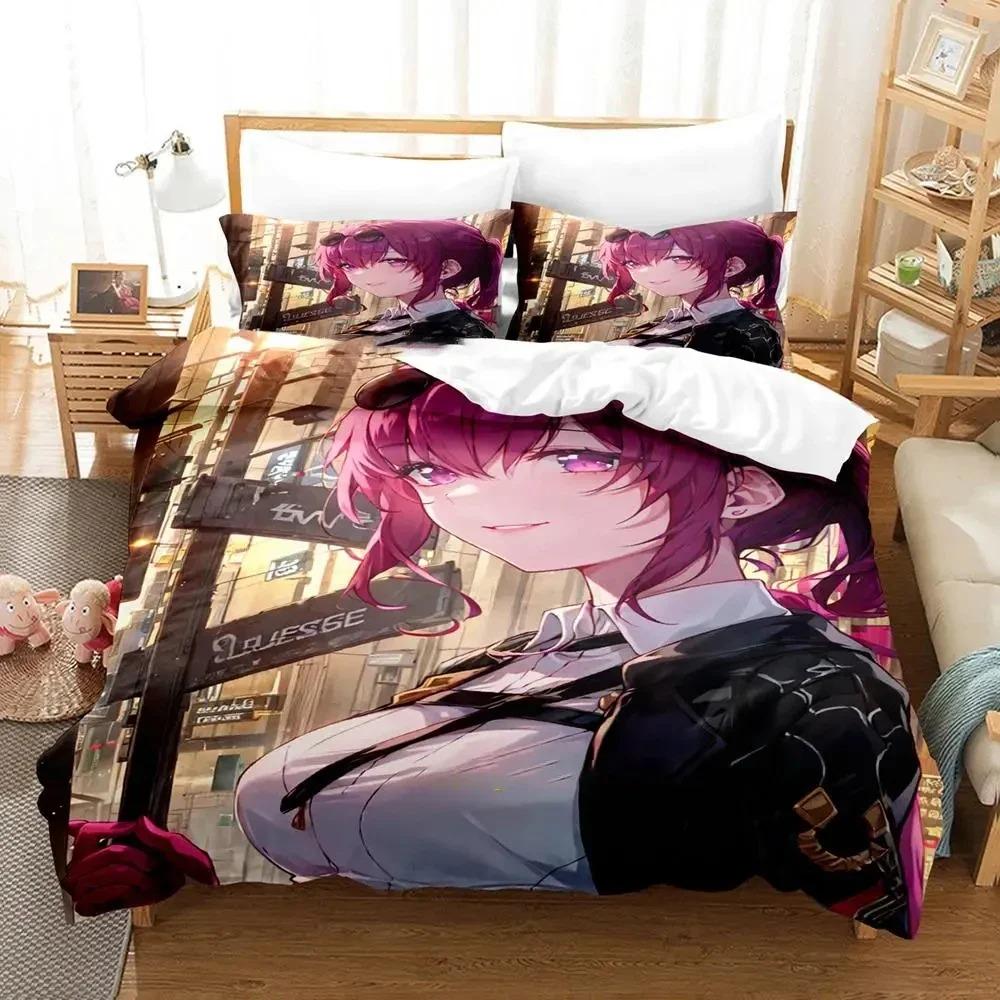 Comfortable Anime Print Duvet Cover Set With Duvet Cover And Pillowcases King Queen Twin Sizes For All Ages
