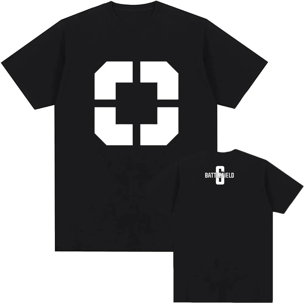 Men Clothing Game Battlefield 6 Printing Tshirts Short Sleeve Cotton Loose Tshirt Unisex Streetwear Hip Hop Oneck Male T Shirt