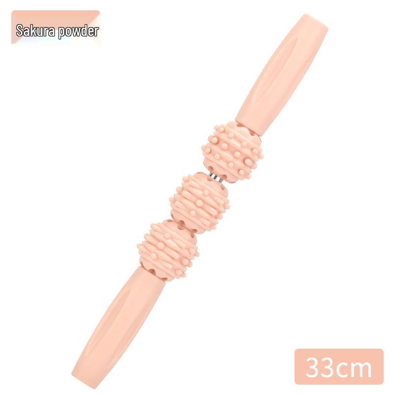 Yoga Wolf Tooth 4-Wheel Massage Stick for Calf Muscle Relaxation and Sensory Integration