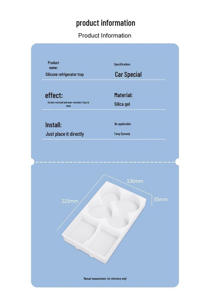BYD Tang Silicone Mat Cup Holder Tray Rack for EV Beverage Fixing