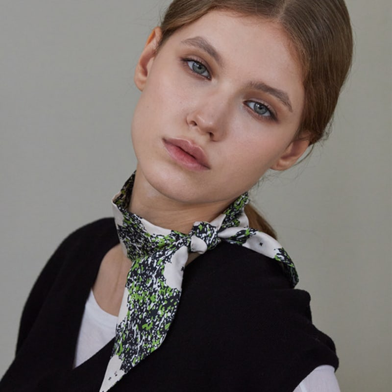 ANA MAISON Garden of universe Twilly Silk Scarf [PMT-1411]