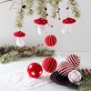 Christmas Red & White Irregular Shaped Ornaments: Balls, Candy Canes, Lollipops for Tree Decoration