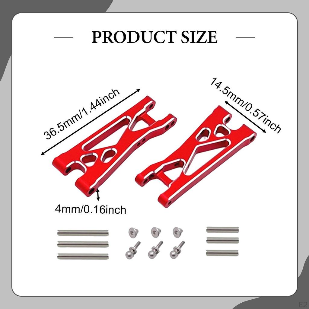 2 Improved Rear Lower Swing Arms Made of Aluminum Alloy for RC Car 244016 1:24 Scale
