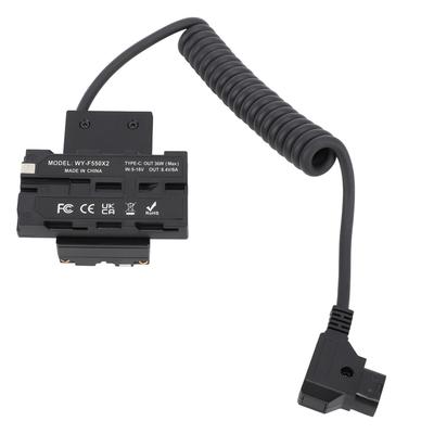 D Tap zu NP F970 F750 F550 Dummy-Akku-Netzteil DC-Koppler für Kameras Monitore Fülllichter