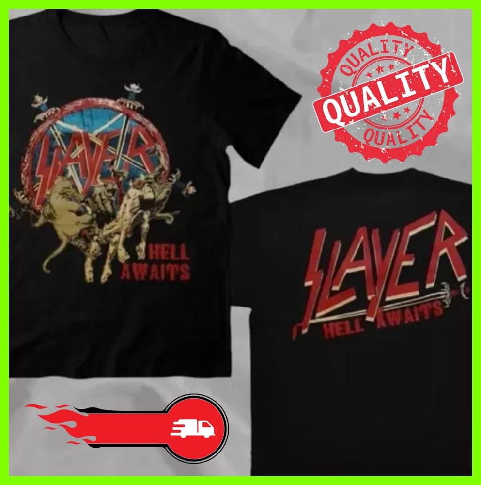 Slayer Hell Awaits Tour Double Sided T-Shirt For Fans Unisex T-Shirt XXL