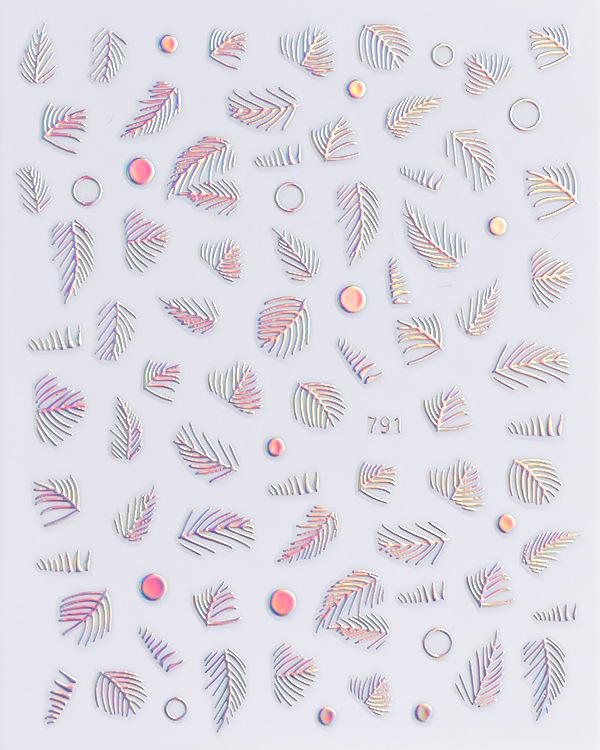 Aurora Style Silver Nail Stickers - Hot-Selling Nail Decals in Stock