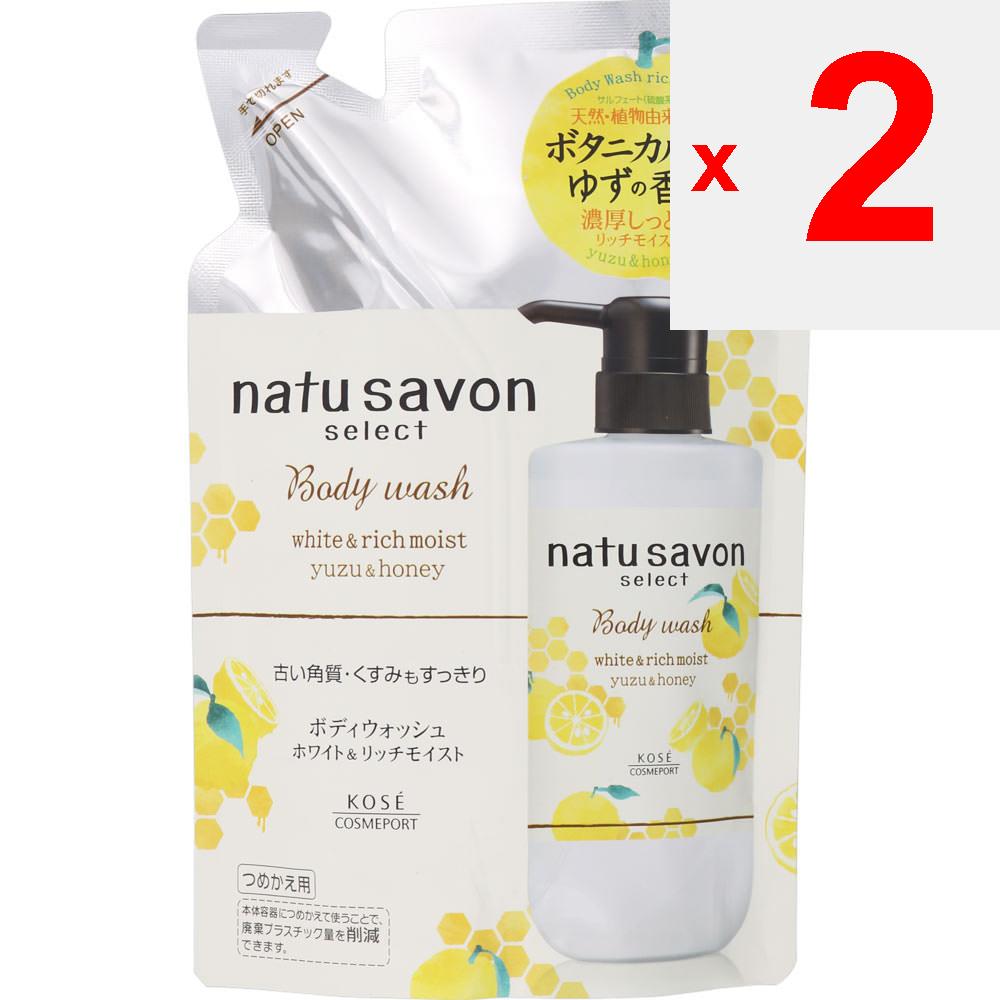 KOSE COSMEPORT Sofitimo Nachusavon Select White Body Wash Rich Moist Yuzu & Honey Refill 360ml General Purpose (Other) Body Soap Apply an Appropriate