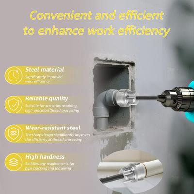 Portable 1 Inch Pipe Threader Internal External Easy-Operate PVC PPR Threading Tap Repair Multi-Use Pipe Tapping Tool PPR Piping