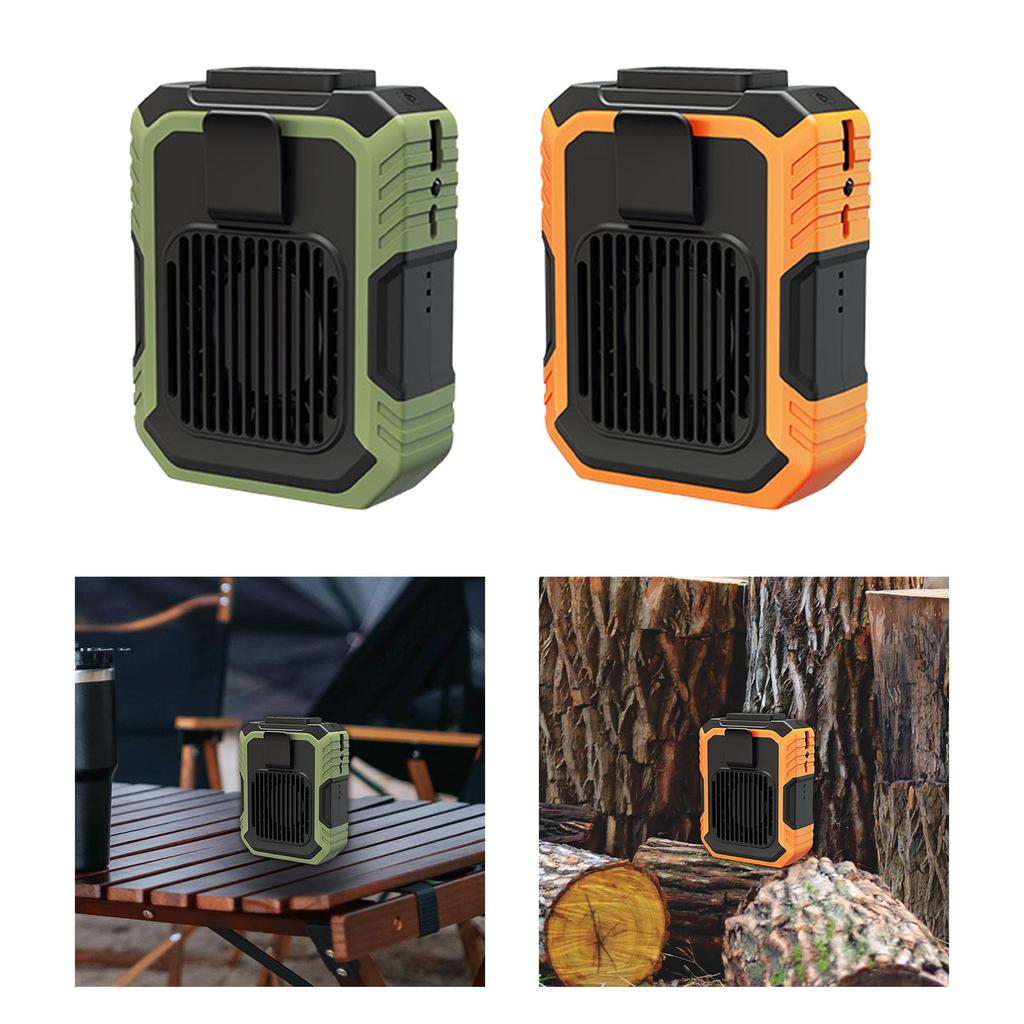 Hanging Neck/Waist Fan USB Mini Portable Rechargeable Fan Hands Free For Outdoor Camping Hiking Climbing Running Sports 6000mAh