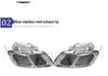 Black Stainless Steel Square Tailpipe Tip for BMW X5 X6 X7 G05 G06 G07