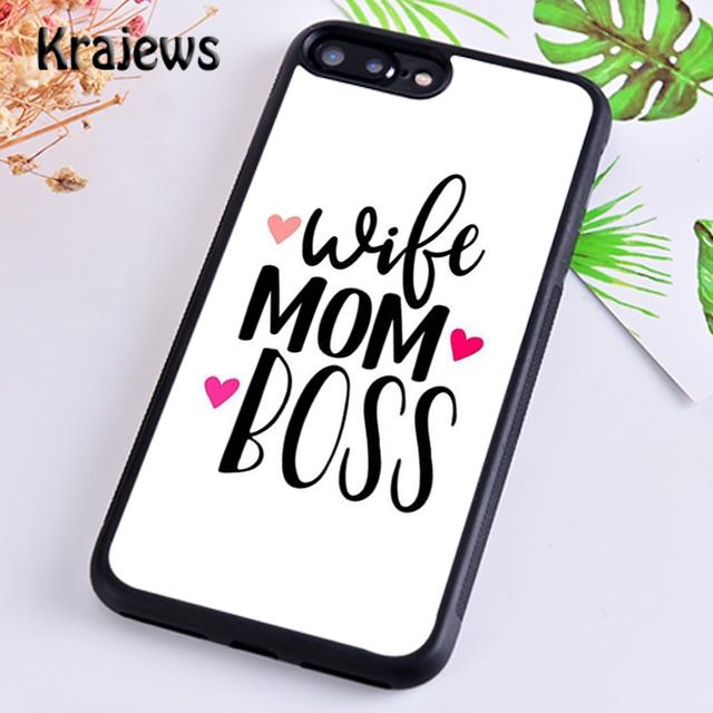 Krajews Super Wife Boss Mom Phone Case Cover For iPhone 17 Air 16 15 14 Plus 11 12 13 Pro Max Coque Fundas