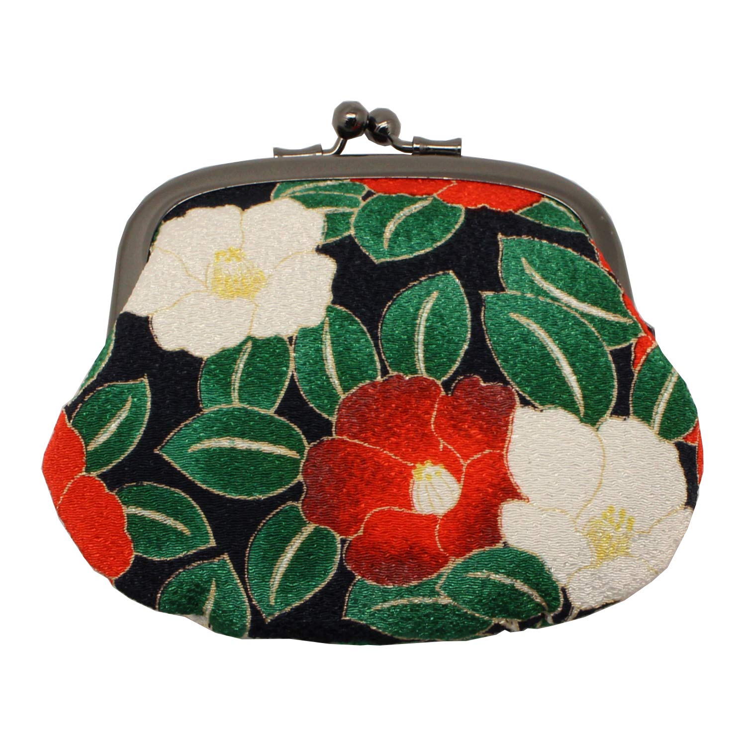 Komon Kobo Застежка Современная Камелия Футаго Ва Эдо 0211 Кошелек 32 дюйма черный Чиримен Киото КОМОНО Комон 4690₽