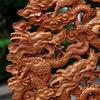Nine Dragons Peach Wood Pendant: Hand-Carved Hanging Ornament for Home Entrance or Living Room Decor.