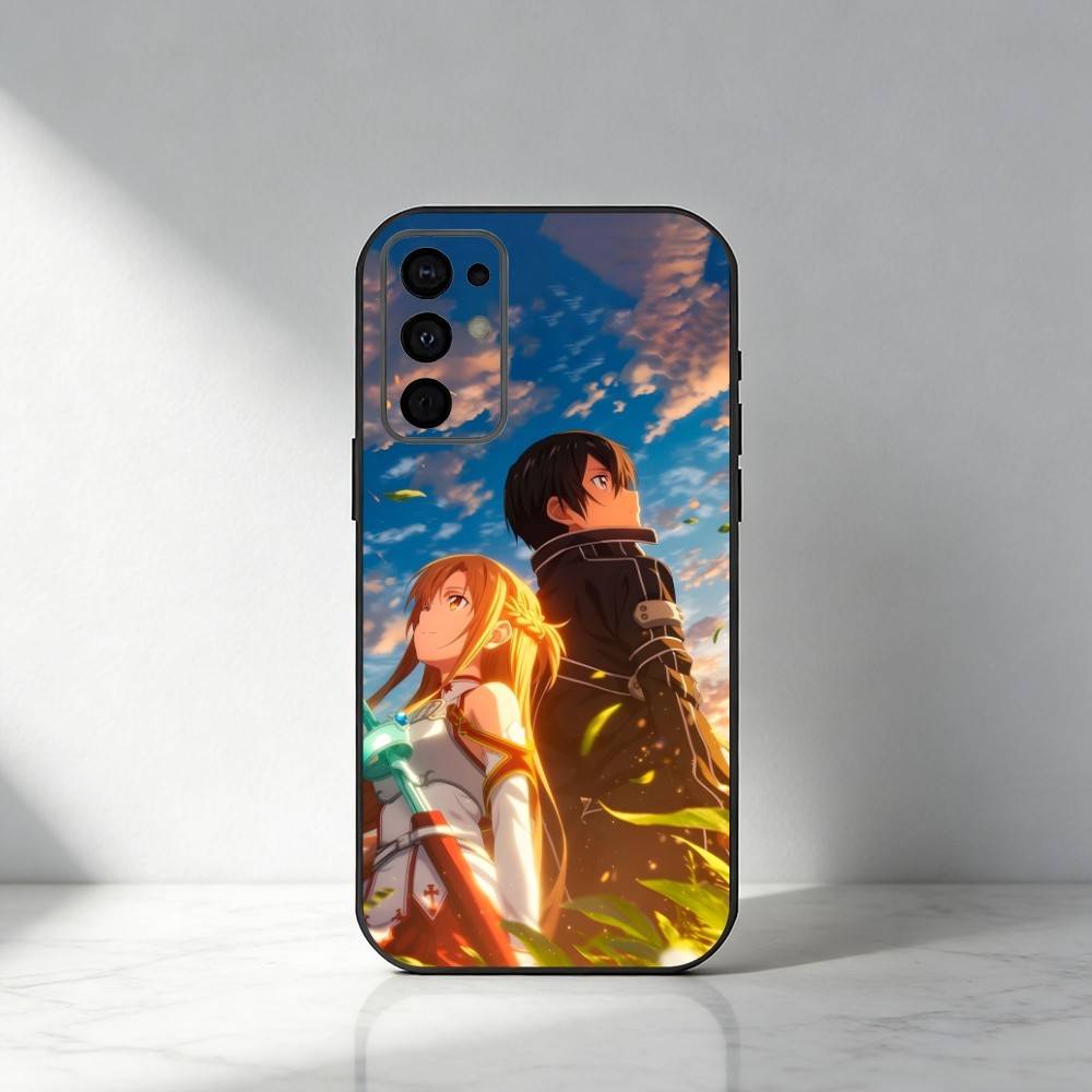 K-Kirto Sword-AO A-Asuna Phone Case For Samsung S25,S24,S21,S22,S23,S20,Ultra,S26,Plus,Fe,Note,5G Black Cover