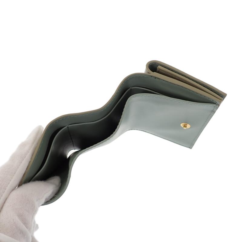 Bottega Veneta 751156VCPP68369 Tri-fold Wallet Travertine/Newsage Women