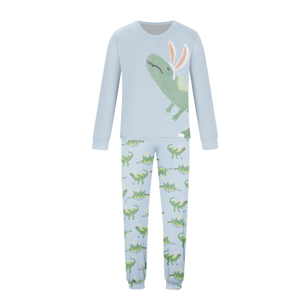 Print Cute Family Set Pajamas, Home Clothes, Family Set Long Sleeve Top Pants Set