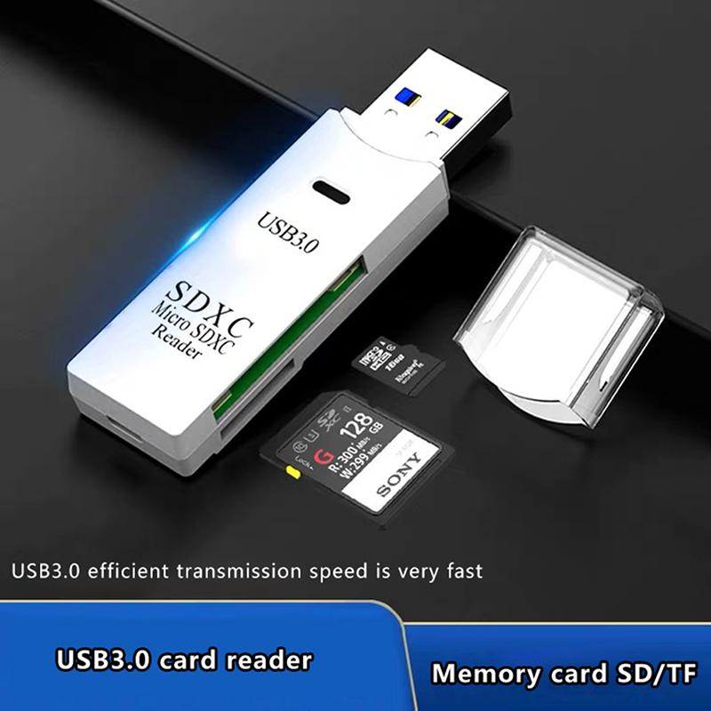 Lector de Tarjetas de Memoria USB 3.0 Micro TF SD Lector Escritor de Alta Velocidad Unidad Flash